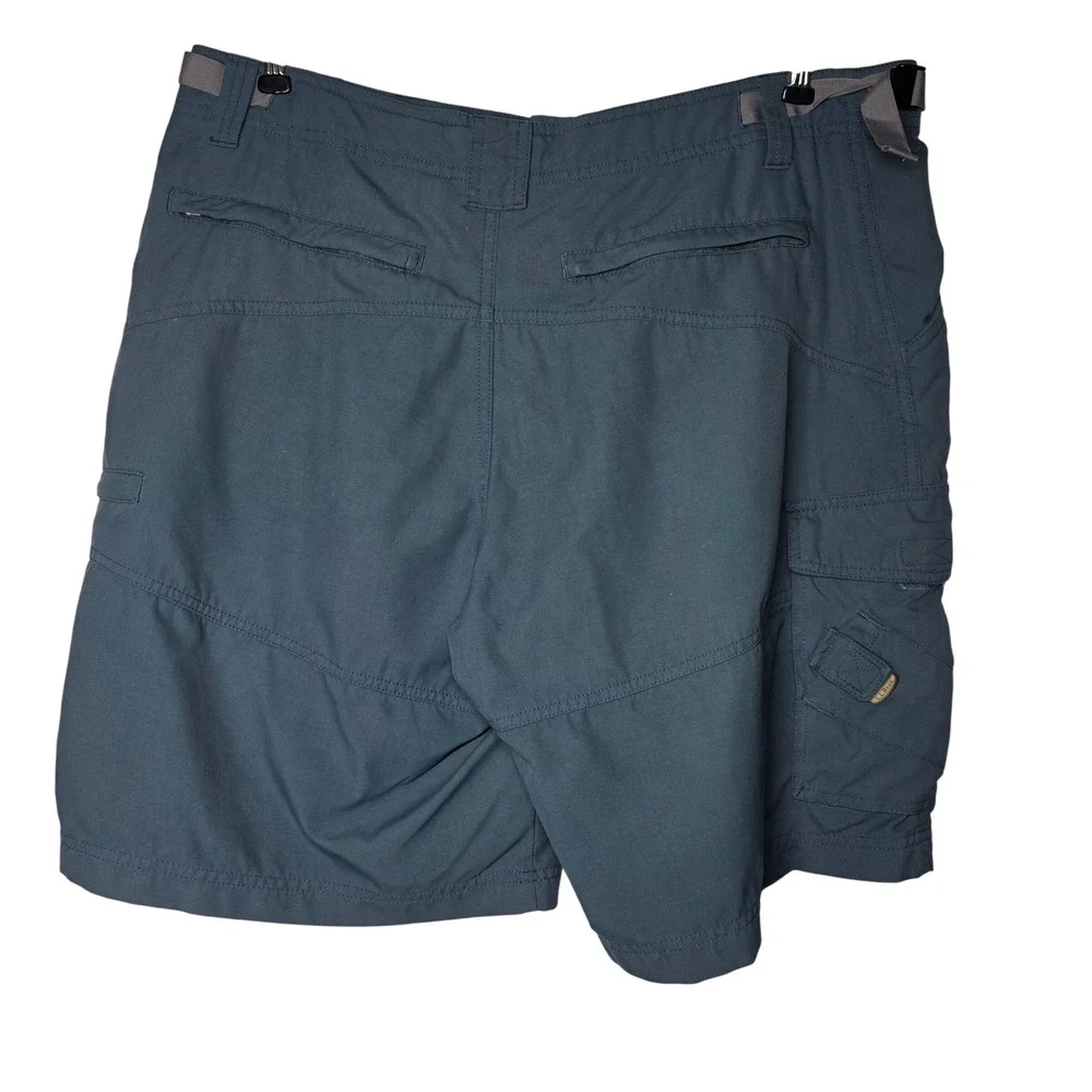 LL Bean Mens Cargo‎ Hiking Shorts Blue Nylon Quick Dry Utility Size L Regular